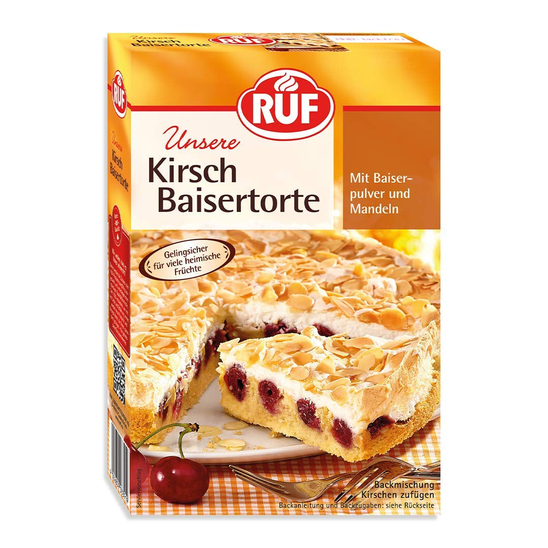 RUF Apfeltorte, Backmischung Für Eine Apfel-Torte Mit Sahne-Creme en Zimt-Zucker, Apfel-Zimt-Torte, Vegan Naty Shop Kirsch-Baiser-Torte 350 G