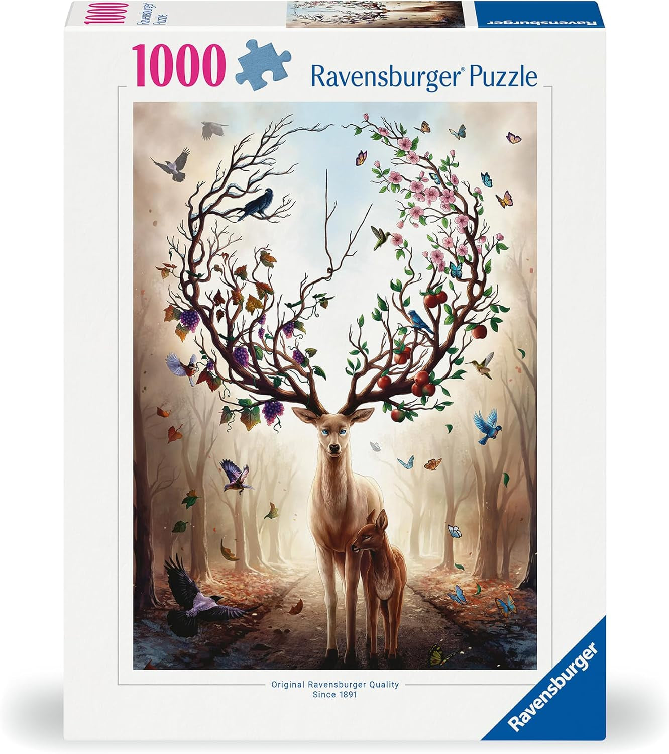 Ravensburger Puzzel 12000459 - Het Magische Hert - Puzzel van 1000 stukjes voor volwassenen en kinderen vanaf 14 jaar, hertenpuzzel Puzzel Naty Shop