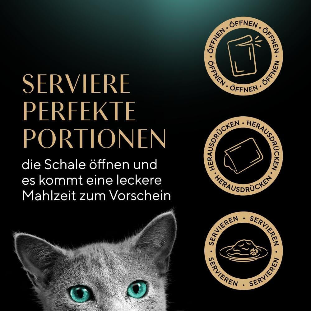 Sheba Portion Pouches Natvoer voor katten, multipack Fresh & Fine in saus met MSC kip en zalm, 6x6x50g - Fijne maaltijden voor katten in saus