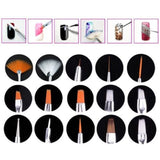 ® 20 x professionele nagelborstels, gel, verfborstels, kunstenaarsborstels, Franse nagelborstelset, gereedschapsset met puntige punt, voor nagelontwerp, schilderen, stippenpatroon, enz., met tas
