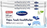 Bübchen Aqua Touch babydoekjes 144 stuks (3 x 48) - gevoelige huidverzorgingsdoekjes met 99% zuiver water, vochtige doekjes voor pasgeborenen en baby's