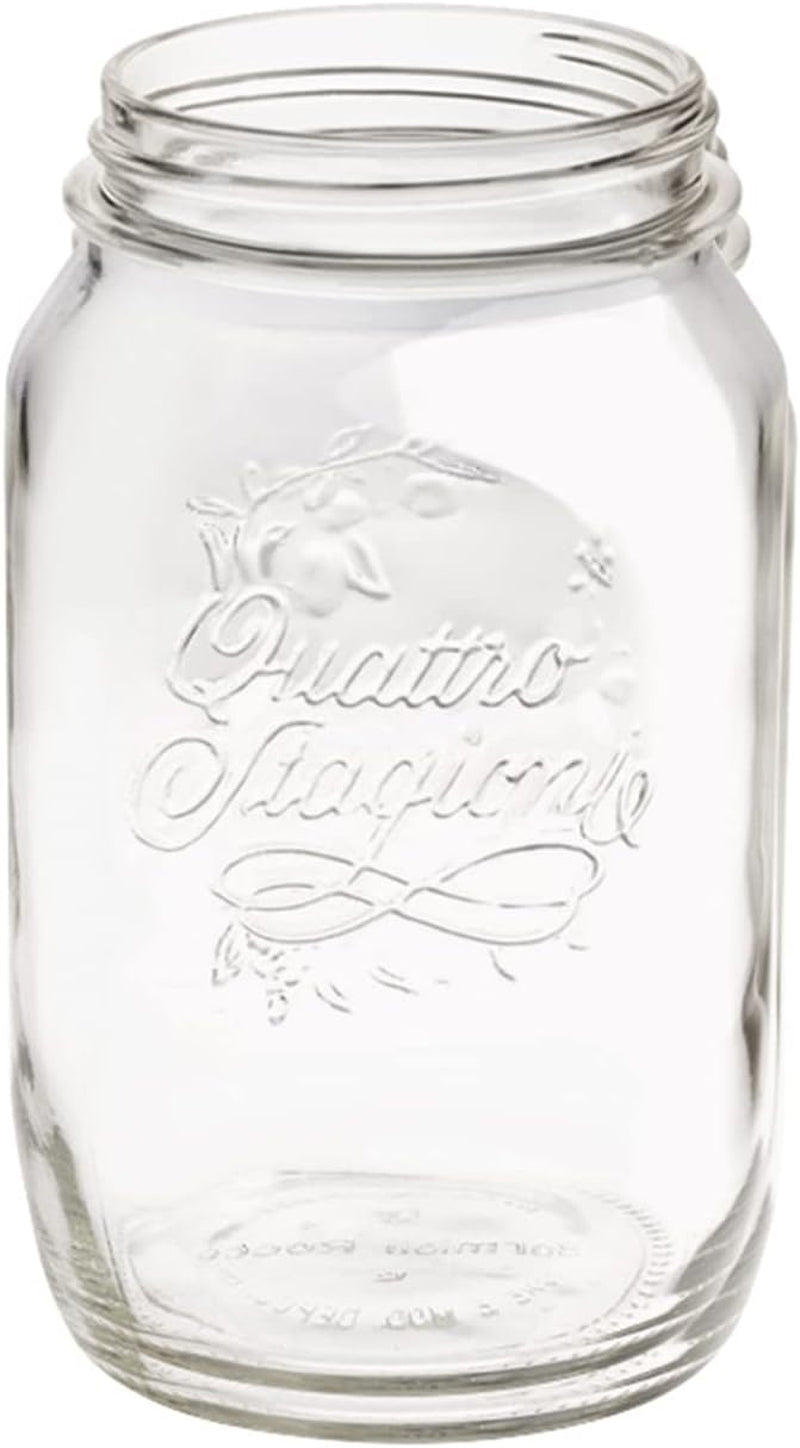 Bormioli QUATTRO STAGIONI voorraadpot 1 liter (pak van 2) Voedselbewaardozen Naty Shop