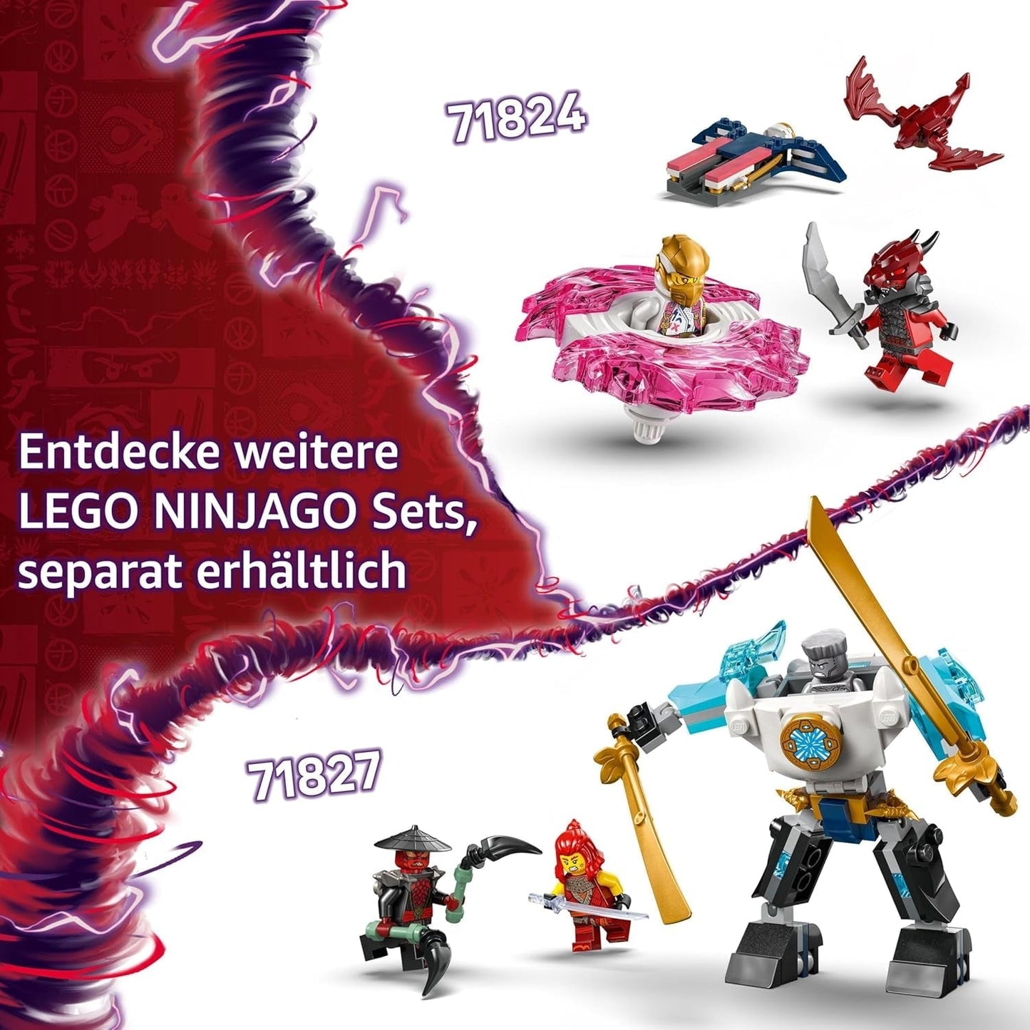LEGO NINJAGO Sora's Draak Spinjitzu Spinner - Actie Ninja speelgoed met 2 minifiguren - Kleine speelset voor kinderen - Cadeau-idee voor jongens en meisjes vanaf 6 jaar 71824 Bouwsets Besuche in LEGO-Store