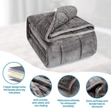 Cottonblue verzwaarde deken 6,8kg Queen size flanel Shaggy Sherpa verzwaarde deken voor volwassenen Comfortabele verzwaarde dekens om te kalmeren en te ontspannen Zware dekbedden 152,4 X 203,2 Naty Shop Quilts & Quilts
