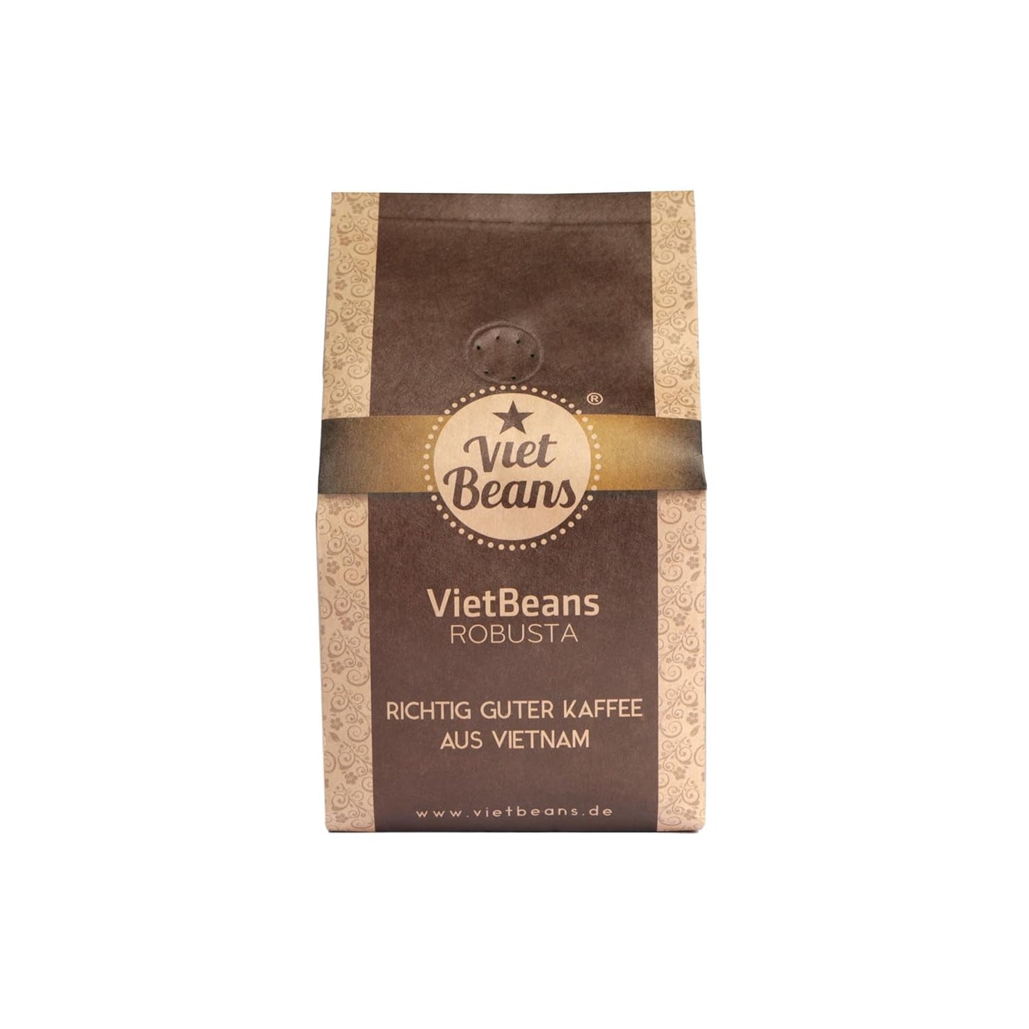 VietBeans 100% Robusta – Ganze Bohne - Kaffeespezialität aus Vietnam - Kräftig en würzig – 250g
