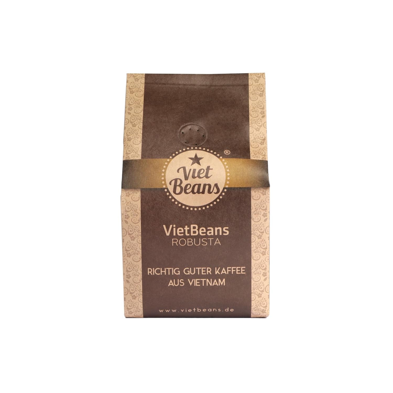 VietBeans 100% Robusta – Ganze Bohne - Kaffeespezialität aus Vietnam - Kräftig en würzig – 250g