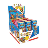 Crunchiez Surprise PAW PATROL, chocolade-hazelnoot gevuld ijshoorntje met een hoogwaardige verrassing, bakje van 12 x 25 g