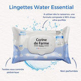 - Change Water Essential babydoekjes x70 - Toiletartikelen van plantaardige vezels - 99% ultragezuiverd water - Hygiëne vanaf de geboorte - Hersluitbaar deksel