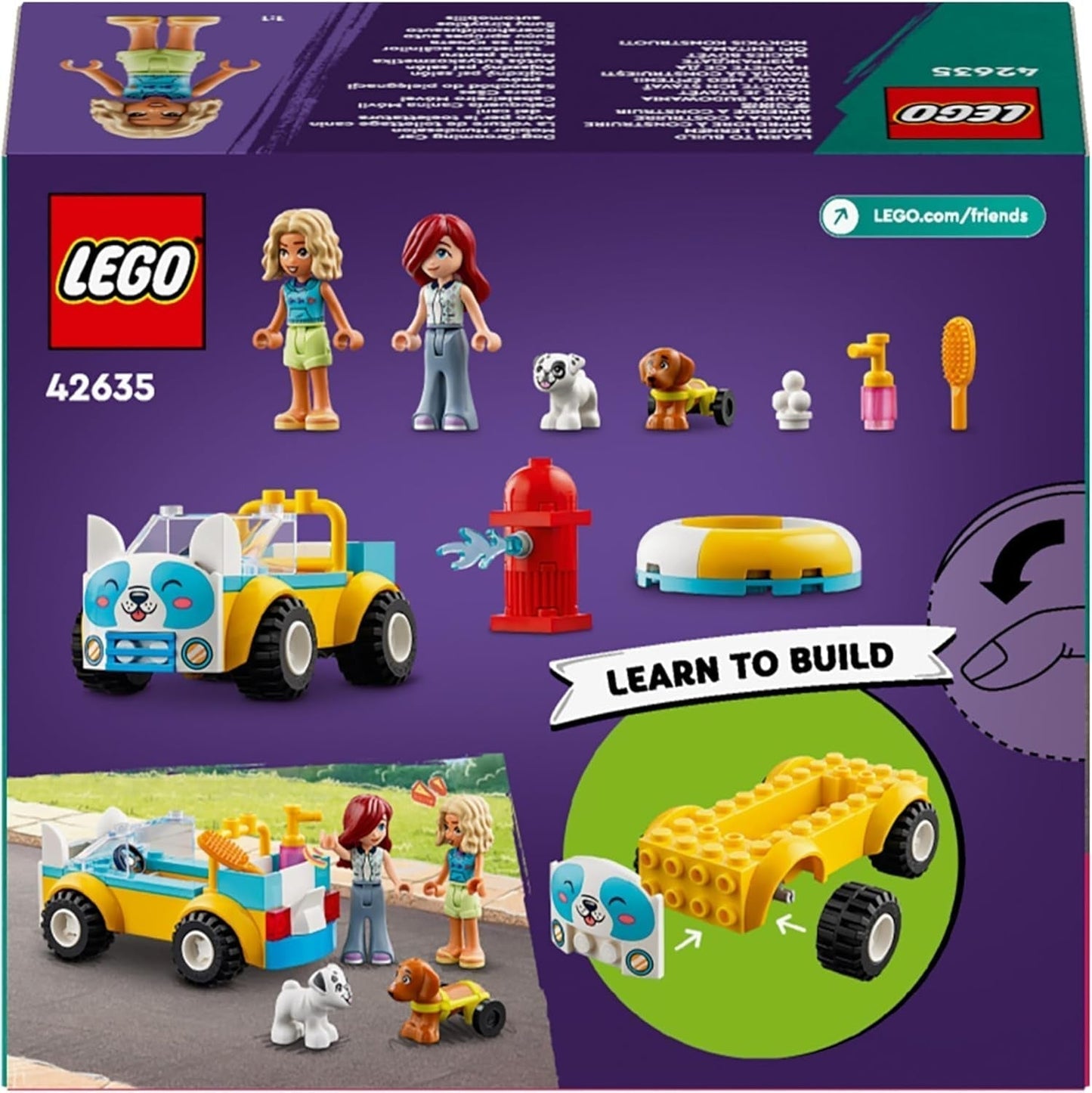 LEGO Friends Mobiele hondentrimsalon, fantasiespel dierenvoertuigspeelset, kinderspeelgoed met 2 figuren en 2 honden voor meisjes en jongens vanaf 4 jaar, hondentrimset 42635 Bouwsets Beuche in LEGO-Store