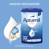 Aptamil Care PRE – Anfangsmilch van Geburt an, Mit DHA & Comfort – Spezialnahrung van Geburt an, Zum Diet Management, Bei Koliken, Blähungen & Verstopfungen, Palmöl, Milchpulver, 1x 800 g