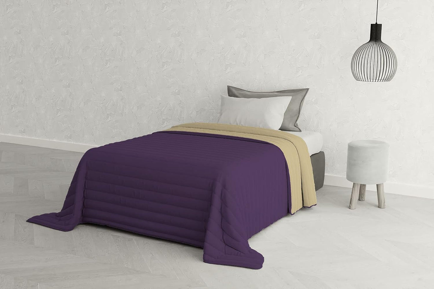 Italiaans beddengoed Estivo eenpersoonsbed, linnen, Aqua, 170 X 270 Cm