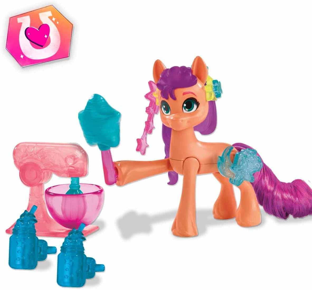 My Little Pony - Ontdek je Sparkle Pony: Beauty Mark Magic Sunny Starscout, pony van hoef tot hart 7,5 cm, vanaf 5 jaar, F5250, veelkleurig