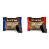 Caffè Borbone Kaffee Kapseln Don Carlo, Blue Mischung - 100 stück & Kaffee Kapseln Don Carlo, Rote Mischung - 100 stück - Compatibel met Kaffeemaschinen der Marke Lavazza®* A Modo Mio®*