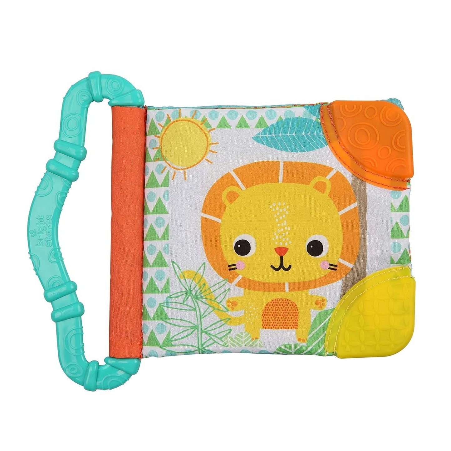 Bright Starts, Bijten & Lezen, Rammelaardoekenboek en dierenprentenboek Stoffen rammelaarboek, bijtring, tandvleesverzachtende ring, speelgoed voor baby's en peuters Babyspeelgoed van 3 maanden Naty Shop Standaardtitel