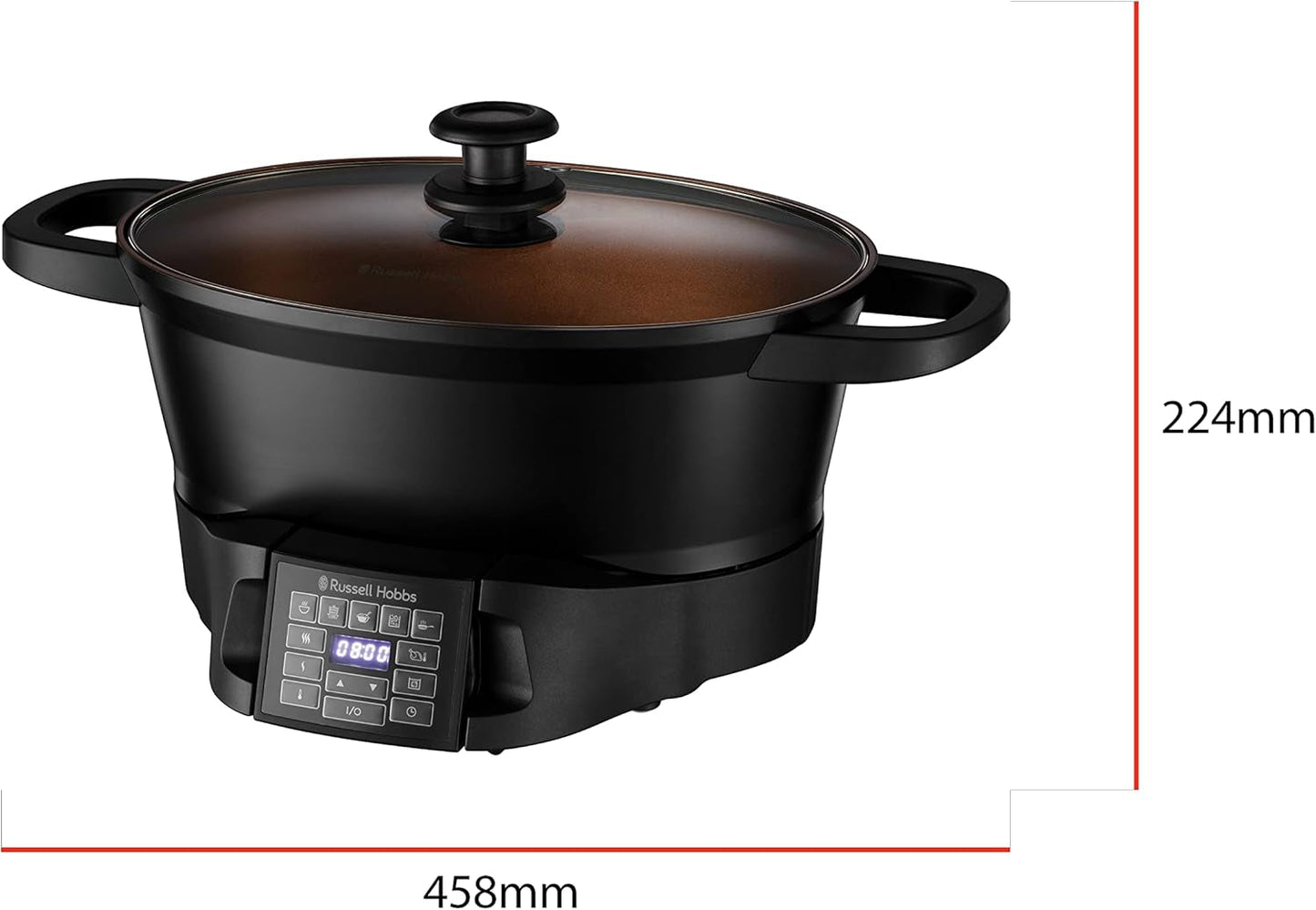 Multicooker Russell Hobbs 6,5L, digitaal display, 8 kookfuncties Slowcooker Naty Shop
