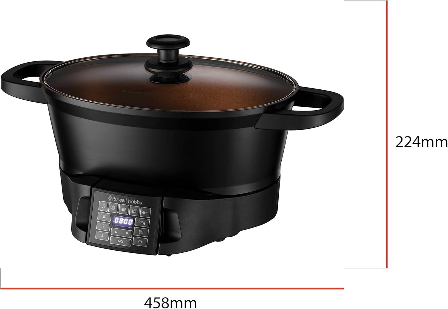 Multicooker Russell Hobbs 6,5L, digitaal display, 8 kookfuncties Slowcooker Naty Shop