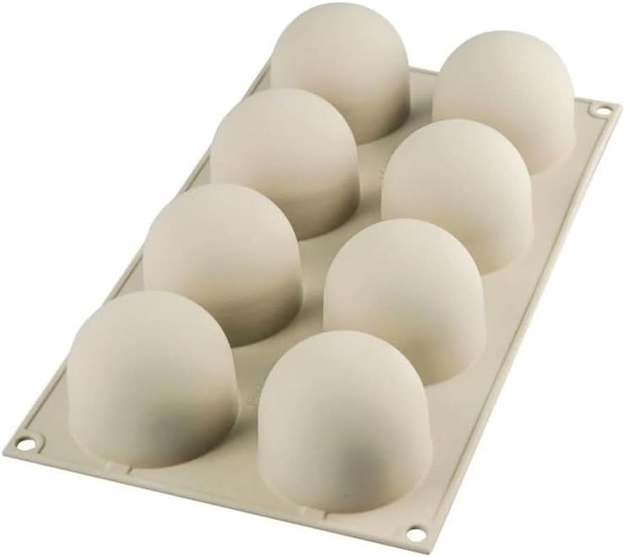 Silikomart, Vorm voor Tartufo-siliconencakes, 8 enkele poorten, Ø 62 H 52 mm Keuken Naty Shop
