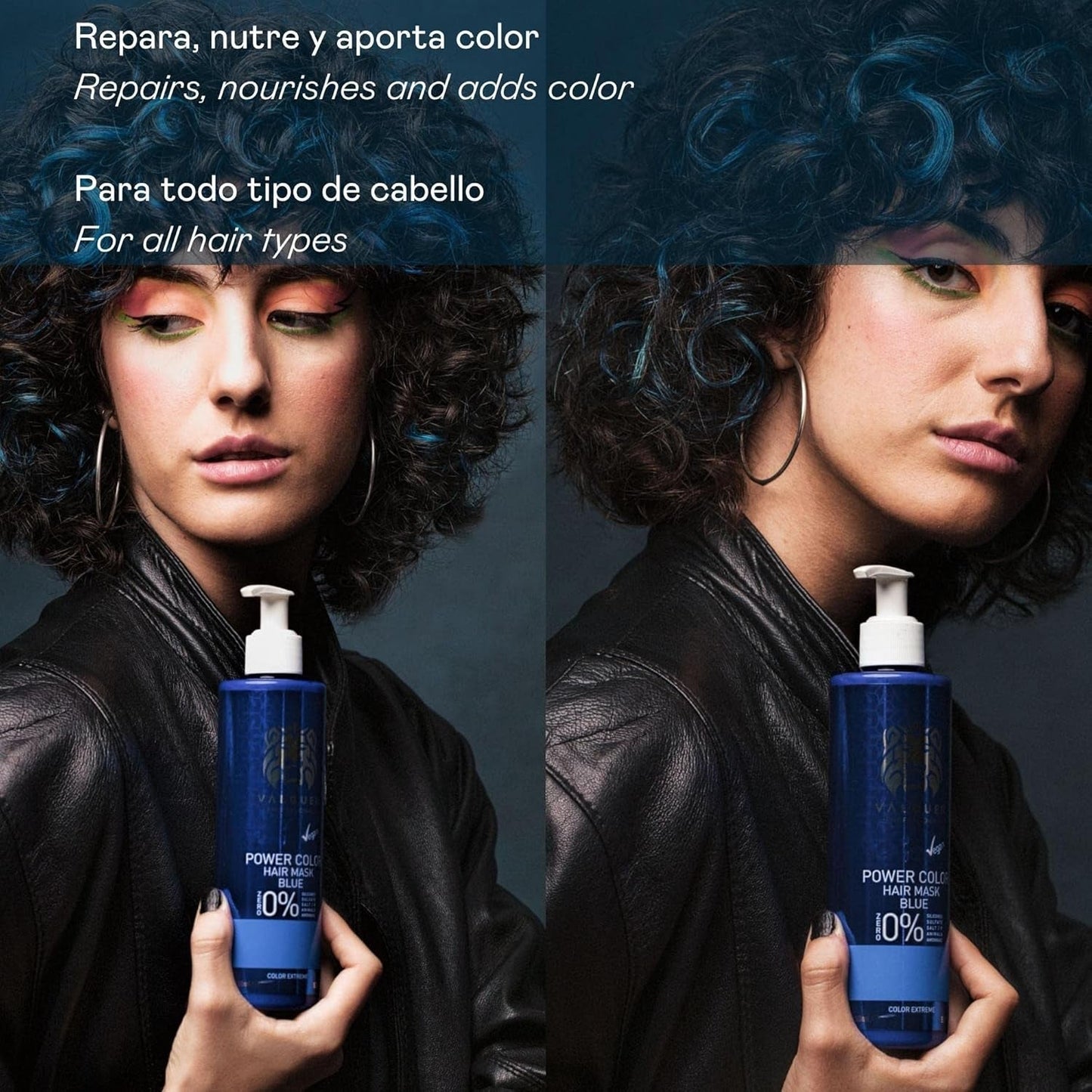 Valquer Professional Mask Power Colour geverfd haar. Veganistisch en sulfaatvrij (goudblond haar) haarkleurversterker - 275 ml Naty Shop haarmasker