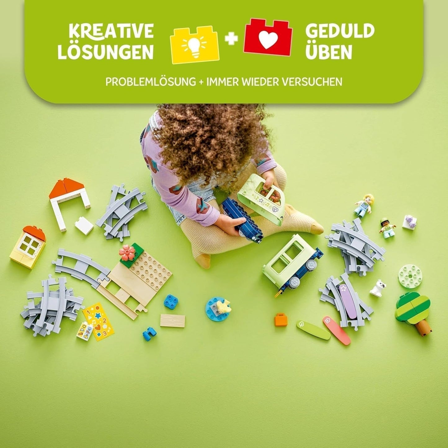 LEGO DUPLO Interactieve avonturentrein voor de stad, speelset met licht en geluid voor rollenspel, waarmee 2-jarigen sporen kunnen bouwen, educatief speelgoed voor kleuters 10427 Bouwsets Besuche in LEGO-Store
