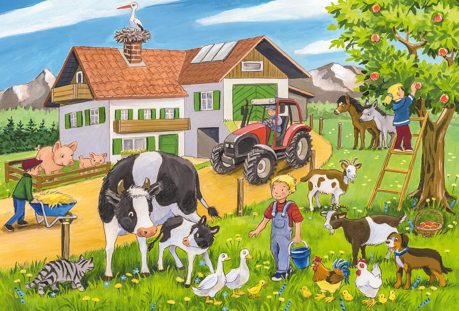 Schmidt Spiele 56216 Legpuzzel voor kinderen, 3X24 stukjes Puzzel Naty Shop