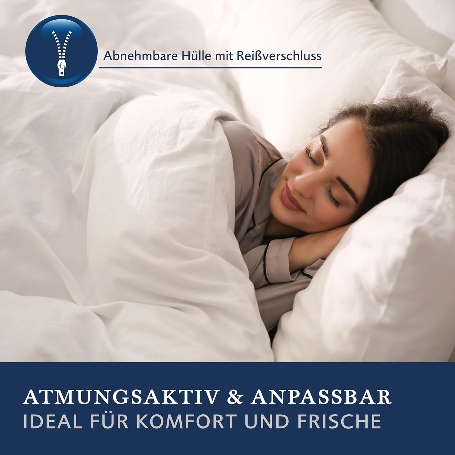 Billerbeck Pillow S20 Latex - Nekkussen in 40 X 80 Cm - Neksteunkussen met zachte latexkern, wit Naty Shop standaard kussens