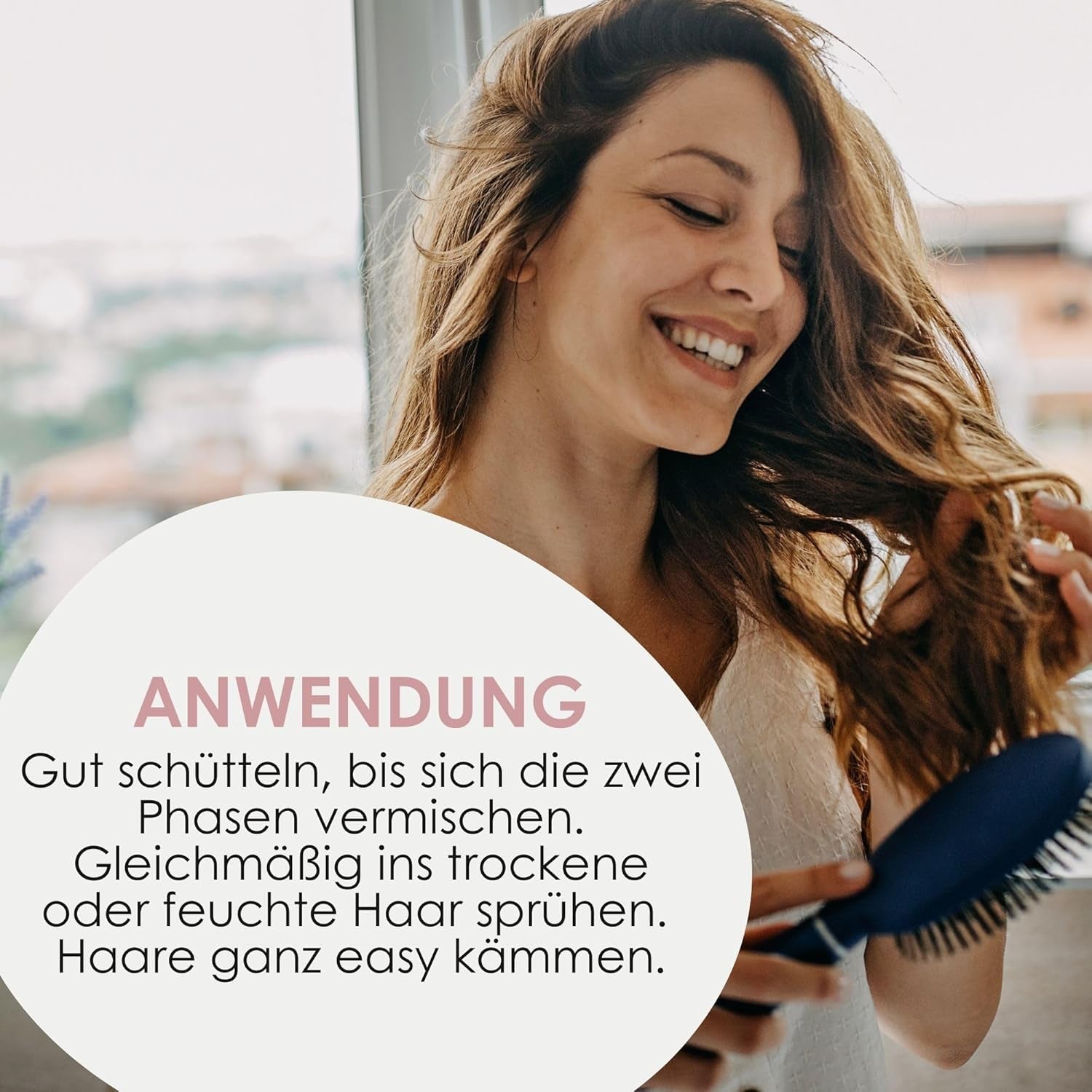 Jean & Len Knot Remover 2-Phase Leave-In Conditioning Spray, geschikt voor alle haartypes, ontwart het haar en verbetert de doorkambaarheid, frisse geur, ontwarrend, siliconen- en parabenenvrij, vegan, 100ml Ontwarrende producten Naty Shop
