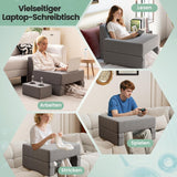 Leeskussen voor bed en bank, boekenkussen, vrij te combineren met bekerhouder en wasbare hoes, verstelbaar laptopbureaukussen voor lezen, gamen, werken, schrijven (grijs)