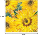 Zonnebloempapieren servetten, 20 stuks per verpakking
