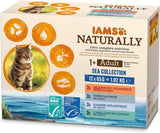 IAMS Natuurlijk natvoer voor katten in saus - Hoogwaardig natvoer met vis voor volwassen katten, Sea Collection, 12 x 85 g