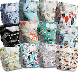 Littles and Bloomz herbruikbare luier FLV2-0602, standaard klittenbandsluiting, 6 luiers