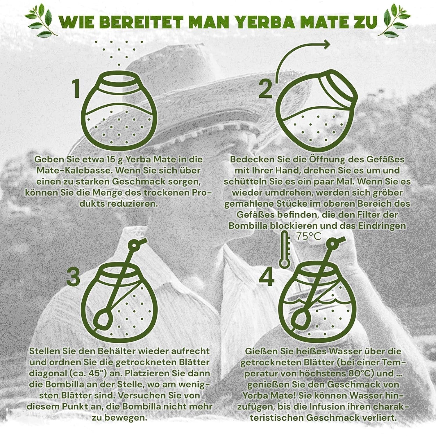 Green Mate Green Orgánica Energie Guarana 500G | Biologische Yerba Mate Thee uit Brazilië | Natuurlijk cafeïnegehalte | Biologische Mate-thee