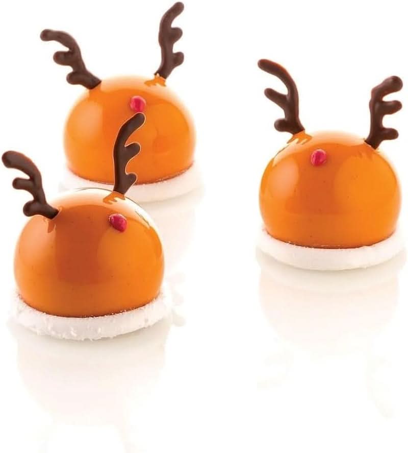 Silikomart, Vorm voor Tartufo-siliconencakes, 8 enkele poorten, Ø 62 H 52 mm Keuken Naty Shop
