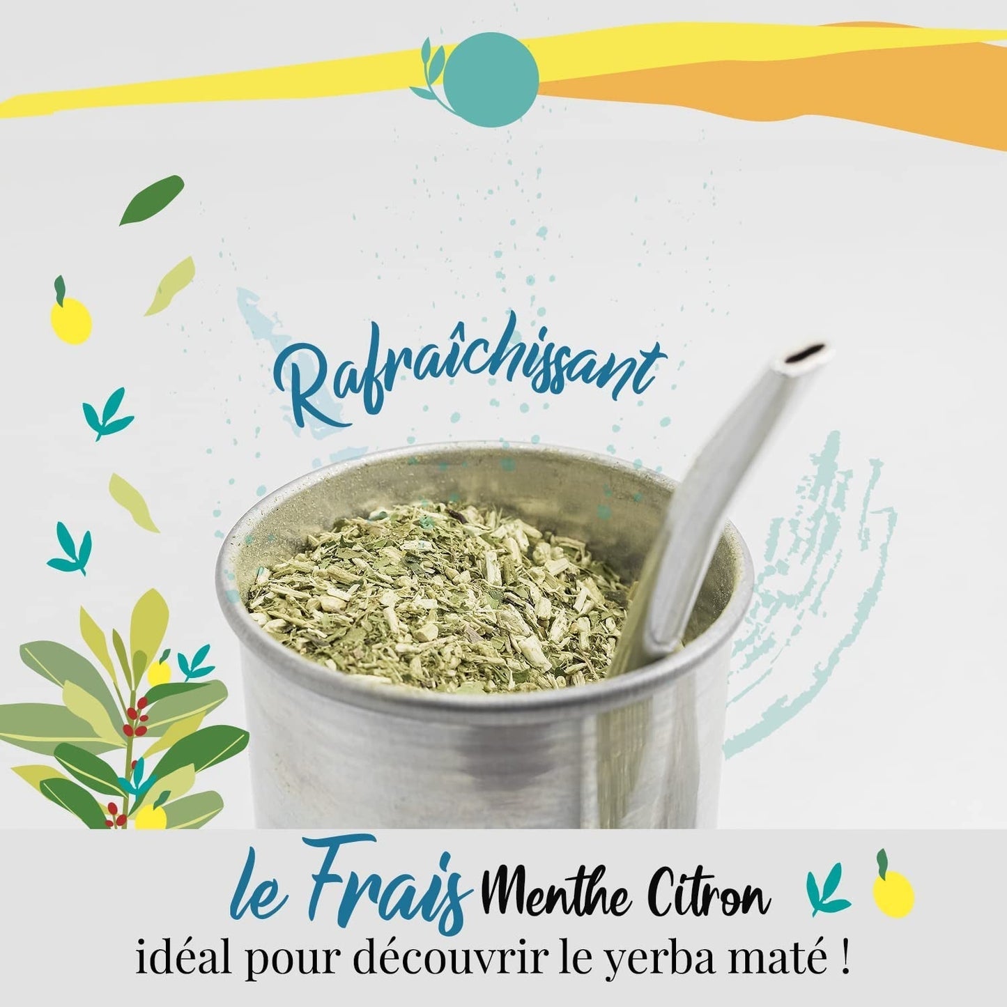 ORIGEENS BIO YERBA MATE MET MUNT EN CITROEN 200 G - Versheid I Ongebrande Bio Yerba Mate, bladeren, zonder stengels en stof