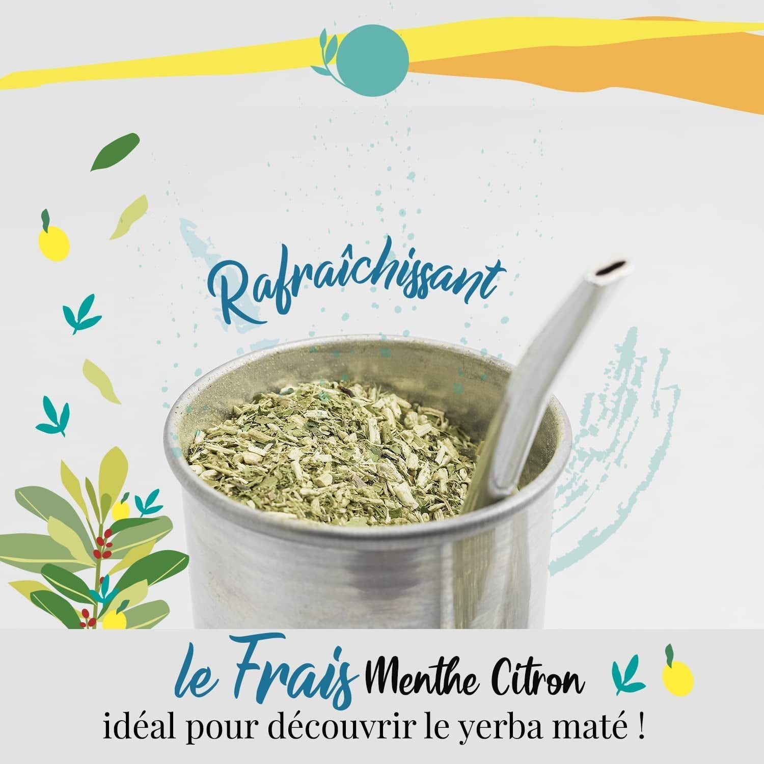 ORIGEENS BIO YERBA MATE MET MUNT EN CITROEN 200 G - Versheid I Ongebrande Bio Yerba Mate, bladeren, zonder stengels en stof