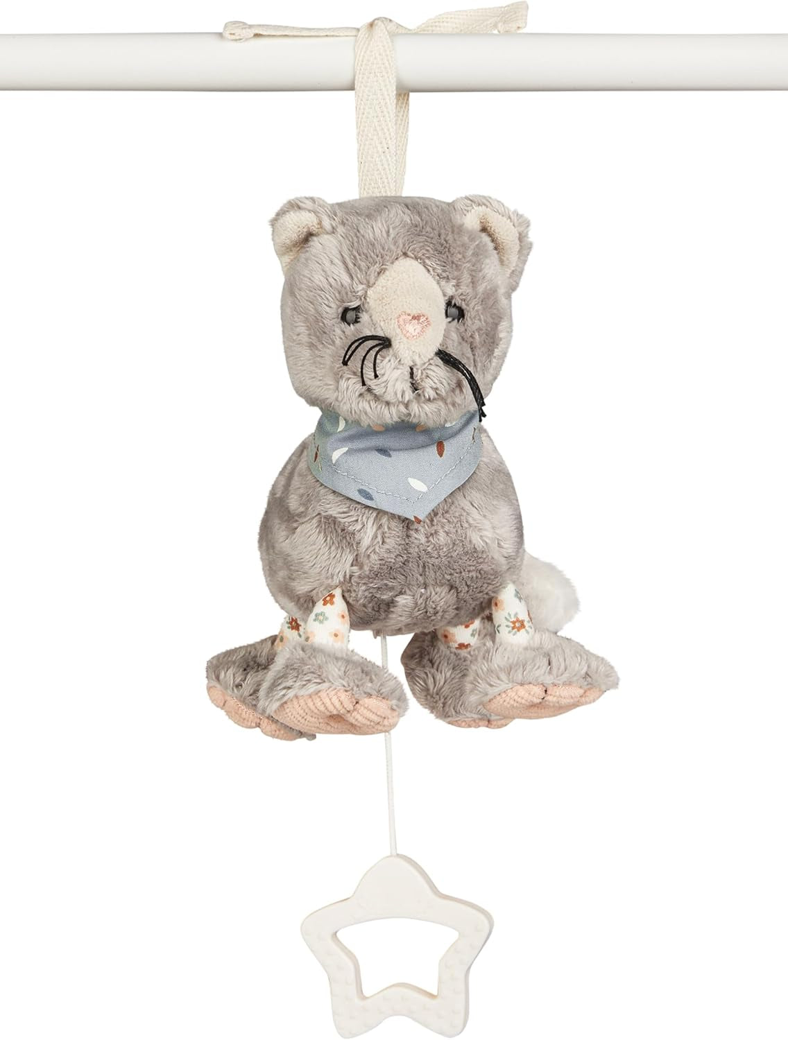 Sterntaler S kat Lilly muziekdoos - baby muziekdoos van zachte stof - knuffel voor kinderen om vast te binden - slaapmiddel heeft een kalmerende werking thuis en onderweg, grijs Speelgoed Bebe Naty Shop
