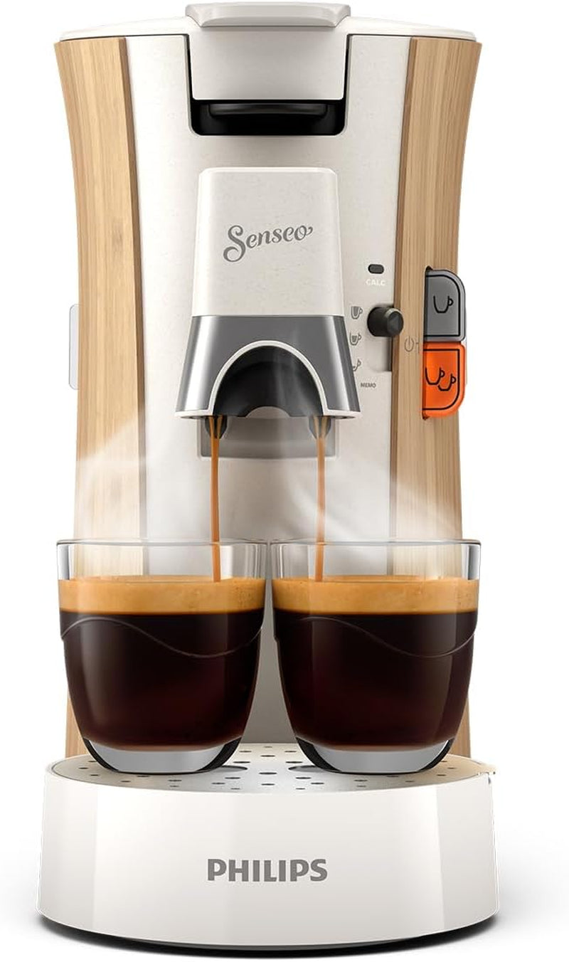 Espressomachine met PHILIPS Senseo Select capsules - Intensity Plus, met Memo-functie voor 3 koffiespecialiteiten, Crema Plus, ecologisch product, hoge kwaliteit, zijdewit (CSA240/05)