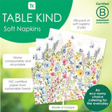 Sprekende tafels Tafelsoort Wegwerpservetten, Zachte papieren servetten, Bloemenpatroon Wegwerpservetten, Voor bruiloften of dagelijks gebruik, Milieuvriendelijk, Composteerbaar, Recyclebaar