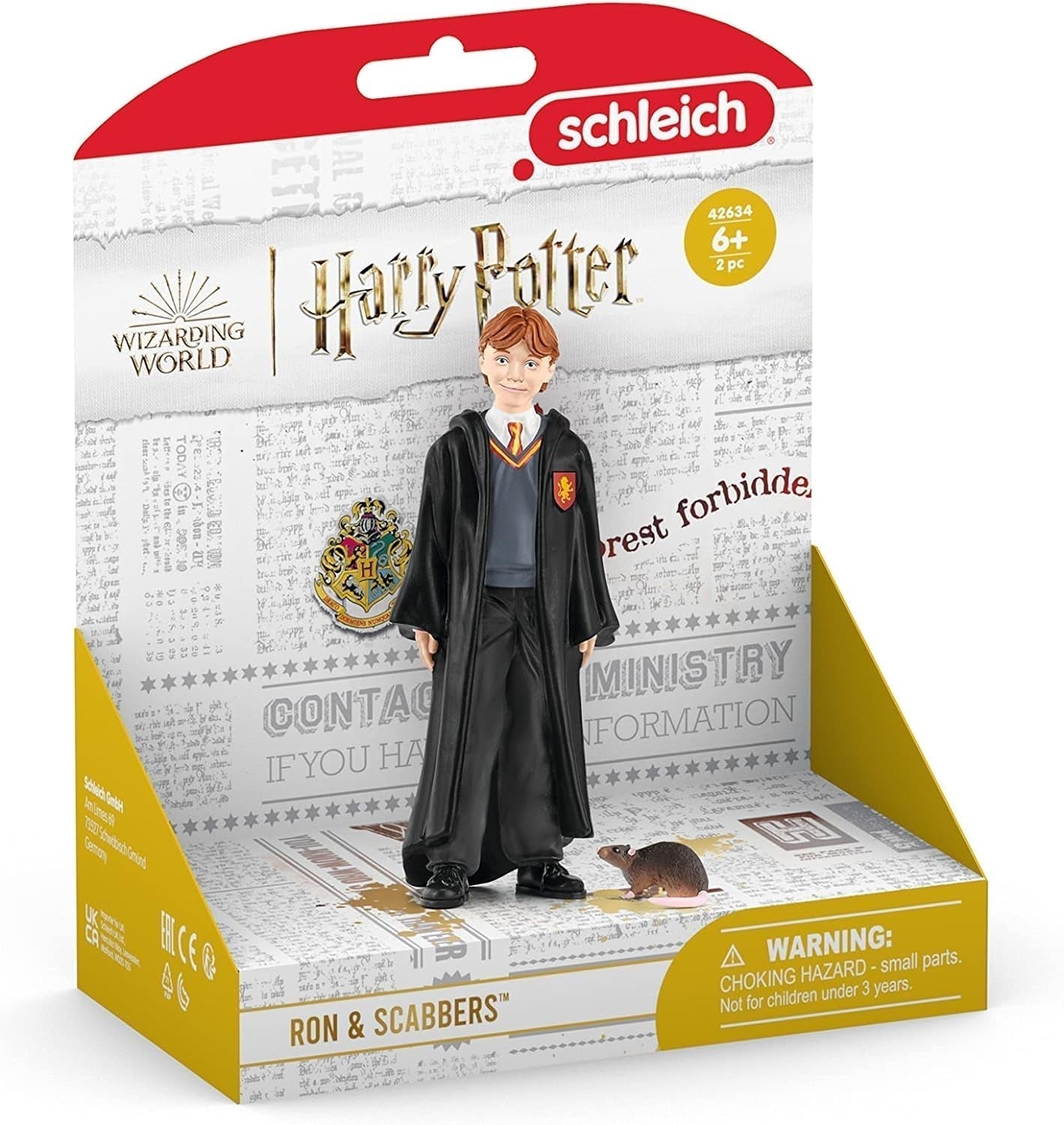 Schleich 42634 Ron Weasley & Skulls, vanaf 6 jaar, Harry Potter - speelfiguur, 4 X 2 X 10 cm Actiefiguren Naty Shop