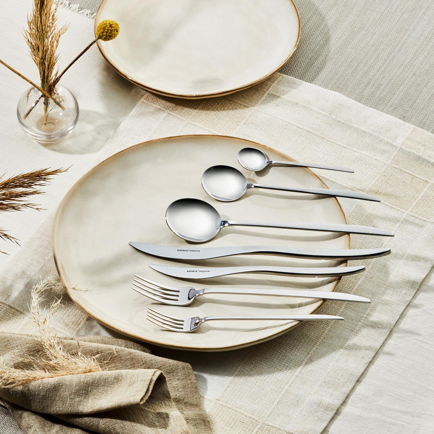 Karaca Amour, set van 84 bestek voor 12 personen Kitchen Naty Shop