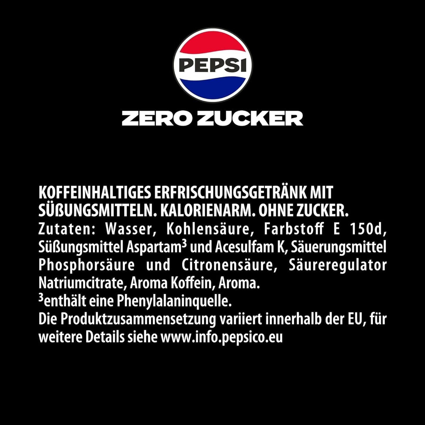 Pepsi Zero Sugar, Frisdrank zonder suiker van Pepsi, zonder calorieën, set 6 x 1,75 liter Alcoholvrije dranken Naty Shop