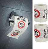 Set van 4 toiletpapieren "Happy 40th birthday" │40th birthday 24 meter 2-stoffen 180Gr/Qm │ Toiletpapier motief toiletpapier (4 X toiletpapier 40)