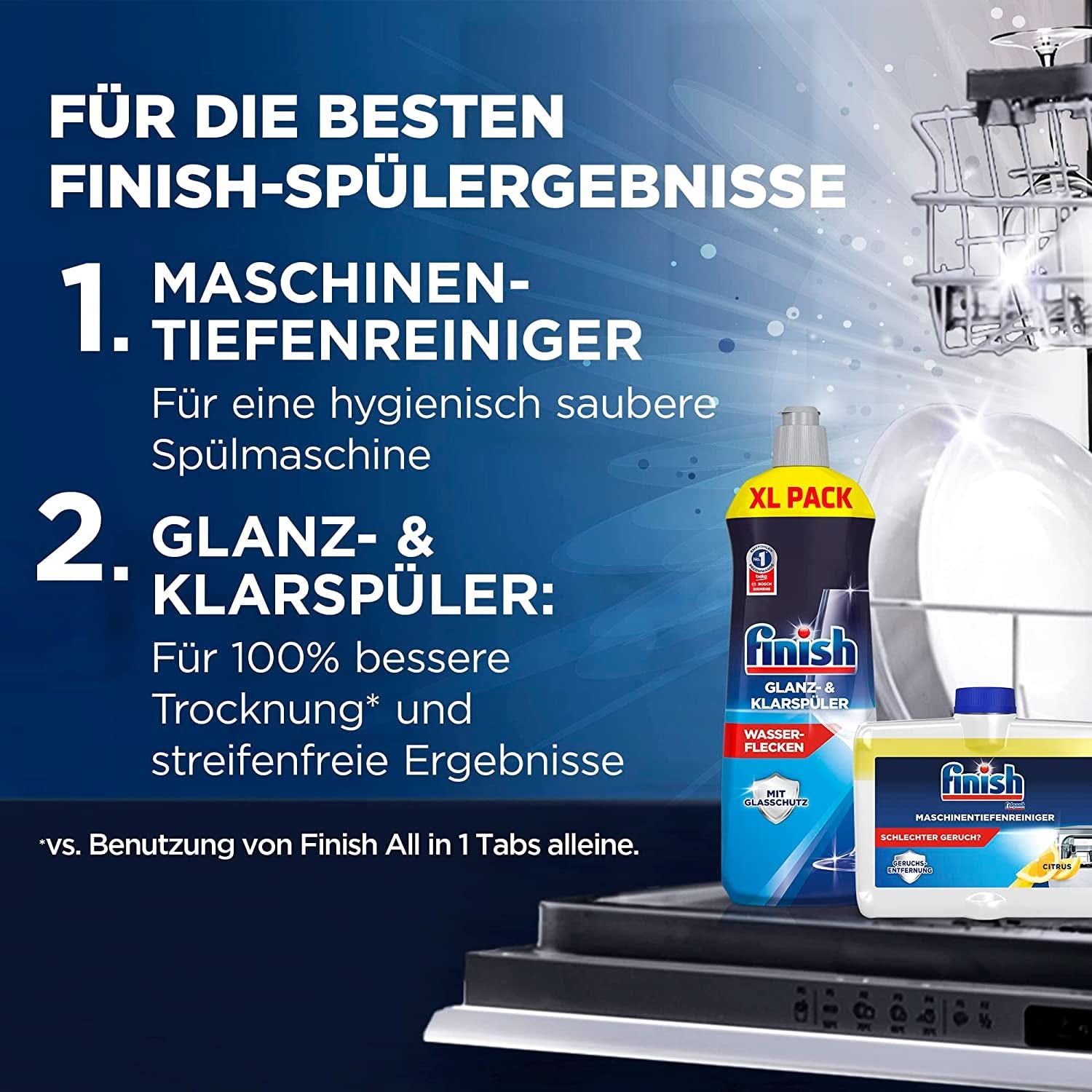 Finish Deep Machine Cleaner Citrus - vloeibare machinereiniger tegen kalk en vet voor een schone vaatwasser - Naty Shop voordeelverpakking