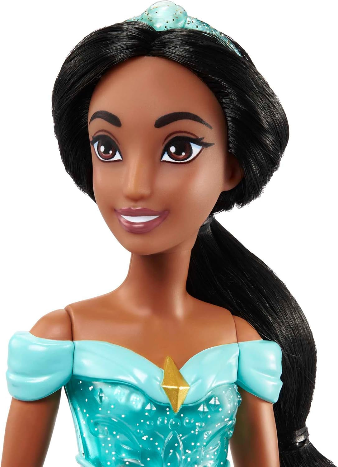 Mattel Disney Princess Toy Jasmine Fashion beweegbare pop met fonkelende kleding en accessoires Op Disney-film geïnspireerd cadeau voor kinderen HLW12 Naty Shop-poppen