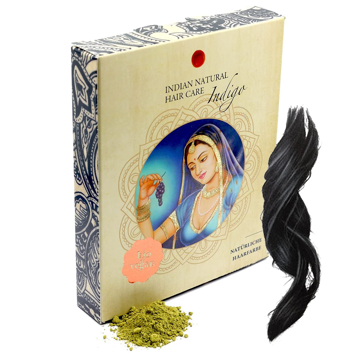 Indigo - Zwart - Natuurlijke haarkleur - Poeder - 200 g Haarverf Naty Shop Standaardtitel