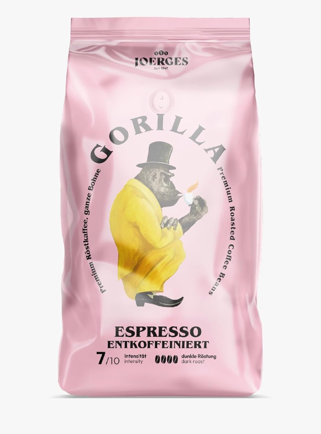 Espresso GORILLA 1000 g cafeïnevrije, hele bonen