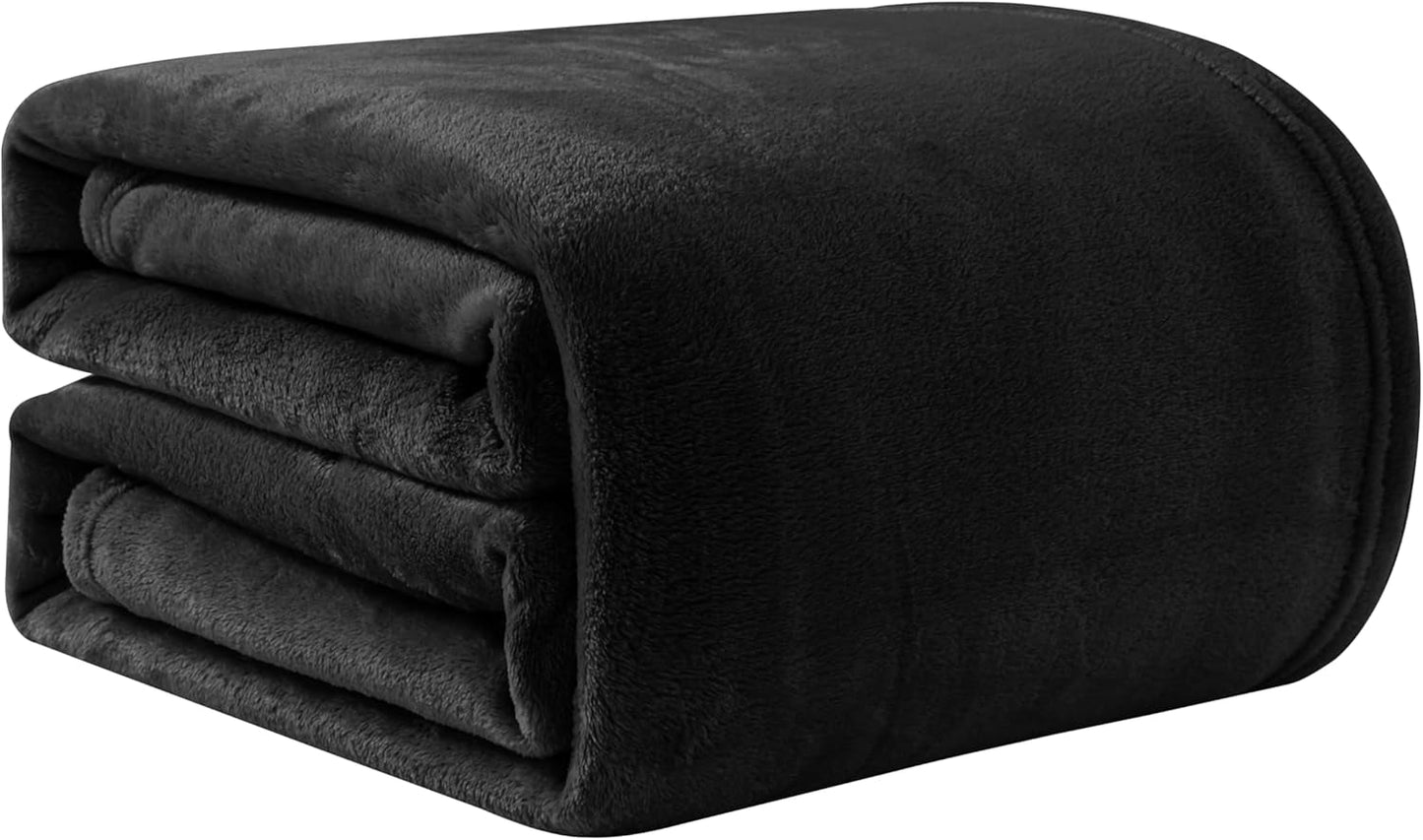 Good Nite Cosy Deken Fluffy Deken Beddeken Sofa Deken XL Woondeken Fleece Deken 150X200Cm Zwart Zachte Warme Dekens Fluffy Deken Bedden en Dekens Good Nite Zwart 150X200Cm