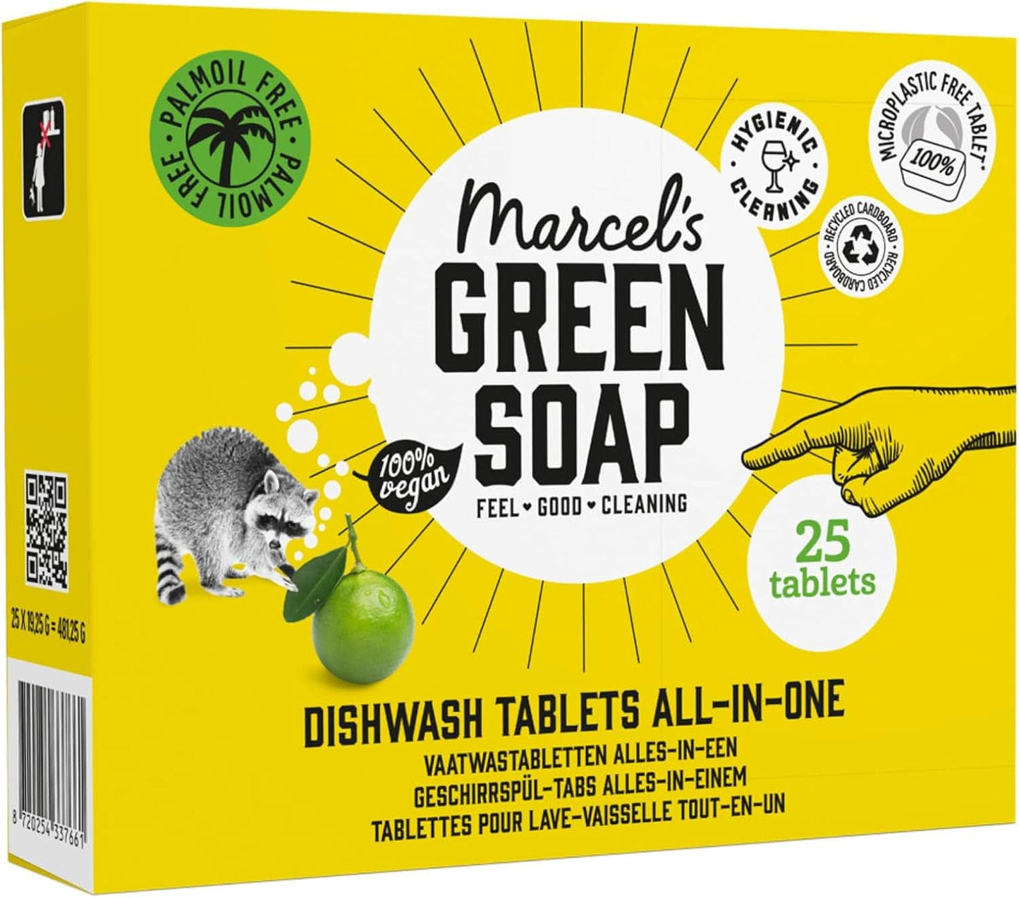 Marcel'S Green Soap Vaatwastabletten All-In-One - Grapefruit & Limoen - 25 stuks Keukenwasmiddelen Naty Shop