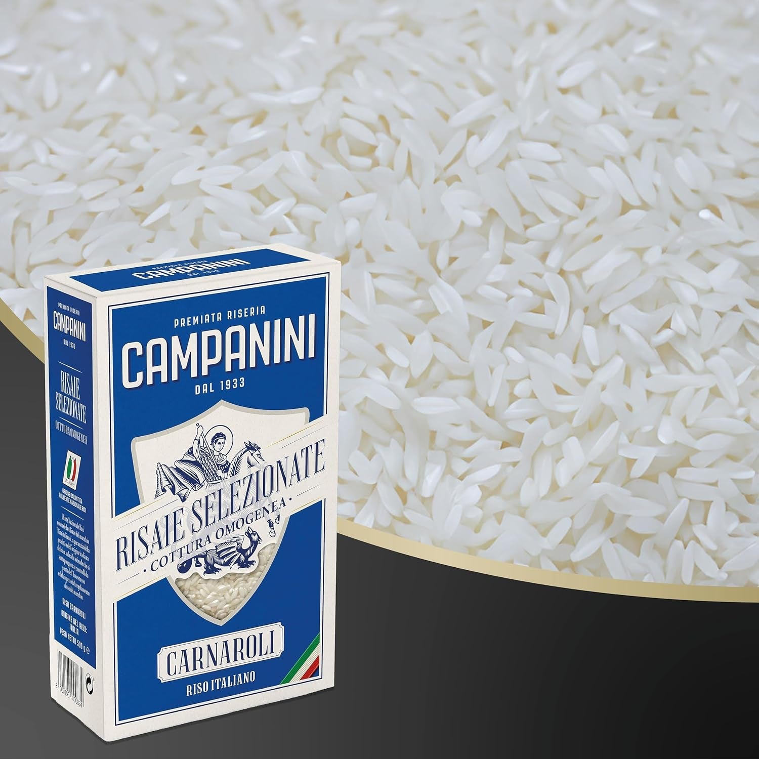 RISO CARNAROLI | Rijstrisotto | 500 g uit Italië | Risotto's en Soepen | RISERA CAMPANINI