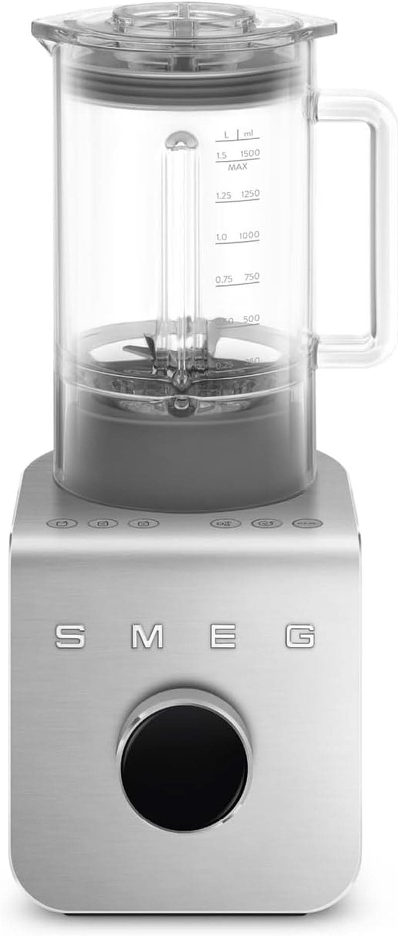 SMEG, Hochleistungsmixer BLC01BLMEU, 5 vooraf ingestelde programma's, 9 handmatige snelheden, pauze- en pulsfunctie, Kunststoffgehäuse, Rutschfeste Basis, 1400 W, Schwarz Kitchen Naty Shop