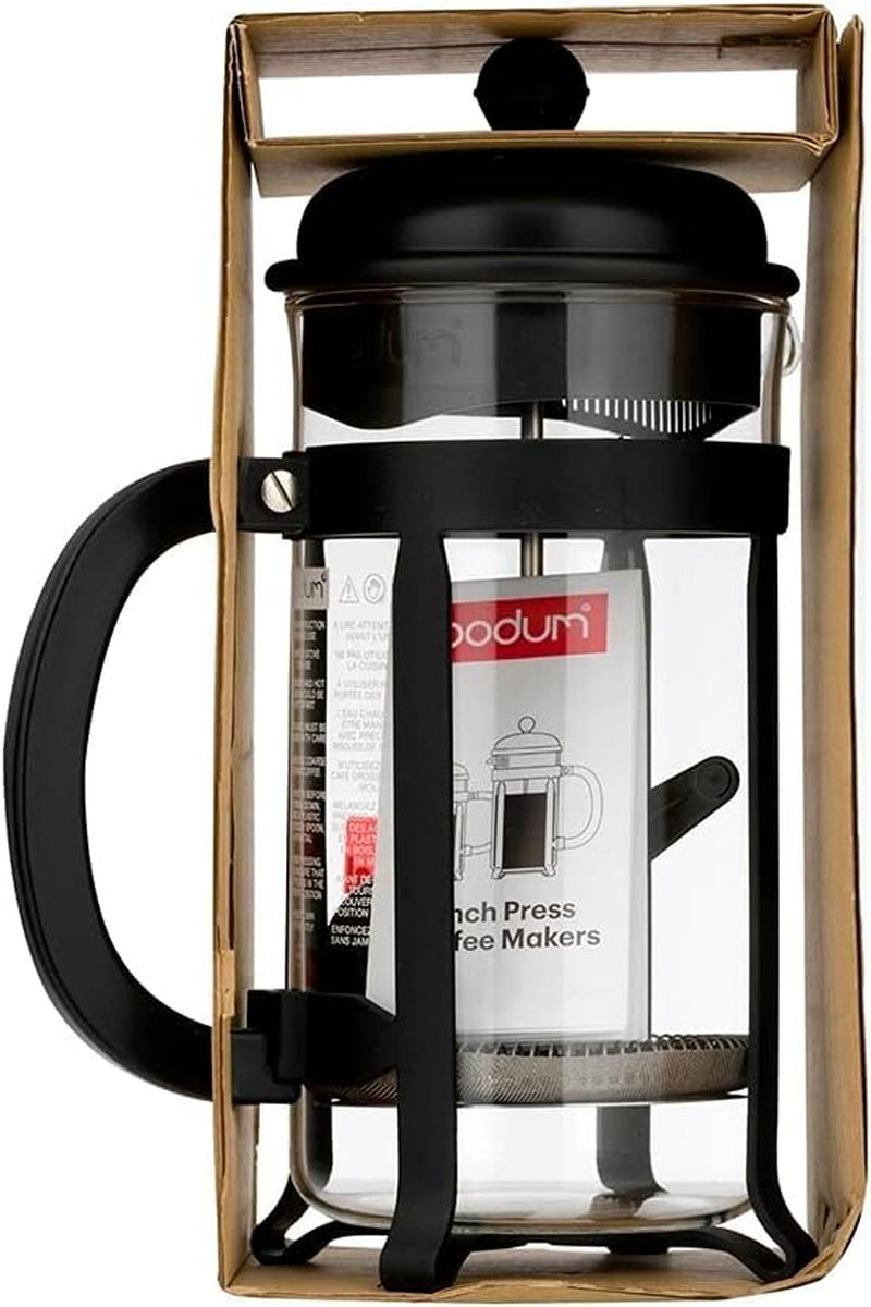 Bodum 1908-01 Java koffiezetapparaat, 8 kopjes, 1 L, meerlaags, zwart, 10,6 x 16,3 x 24,5 cm, 6 stuks